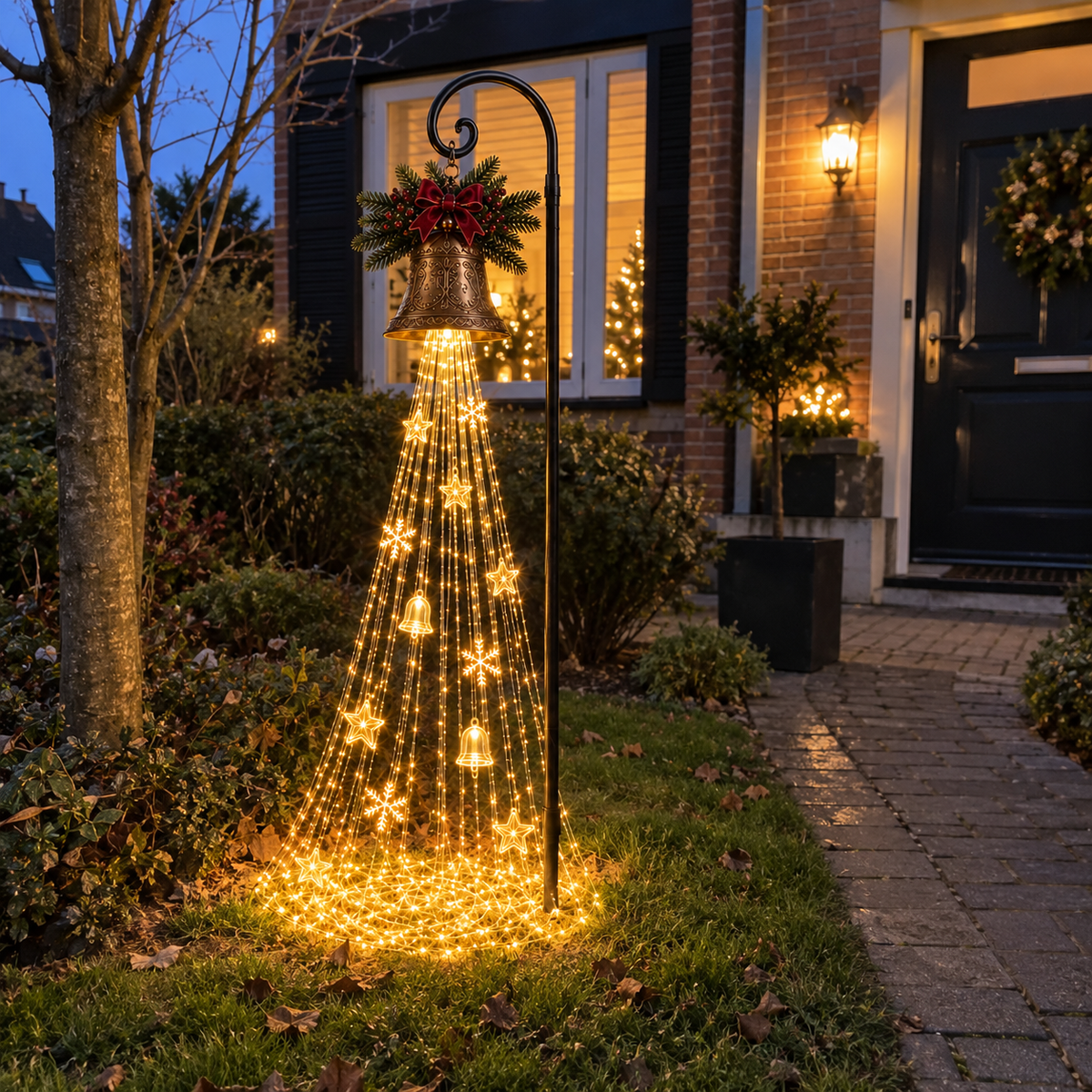 Solar Christmas Bell Garden Light