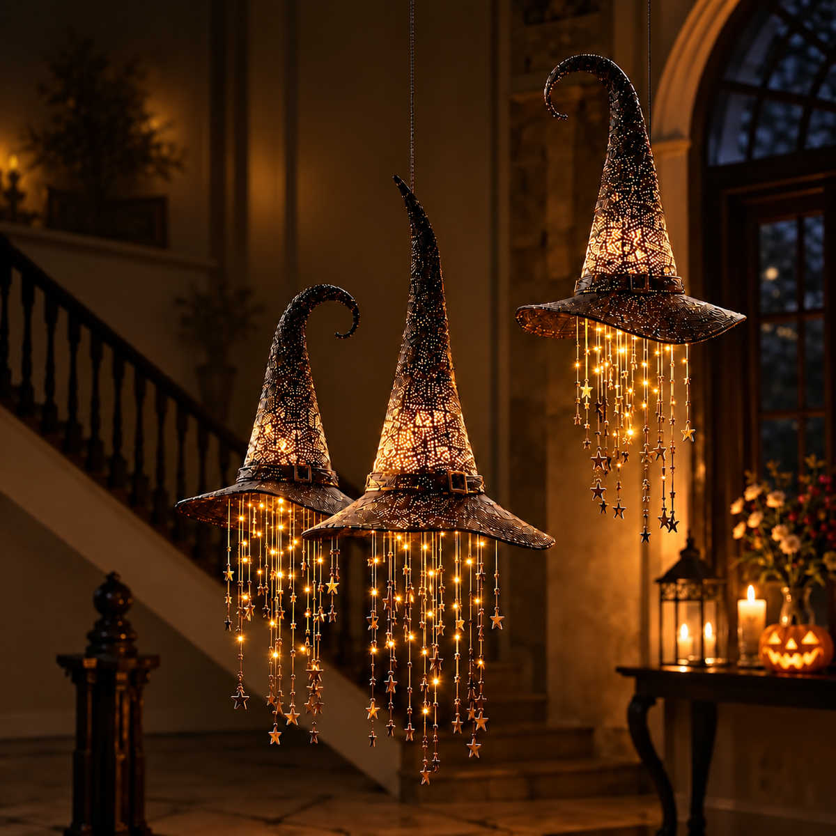 Light-Up Halloween Witch Hat Decoration