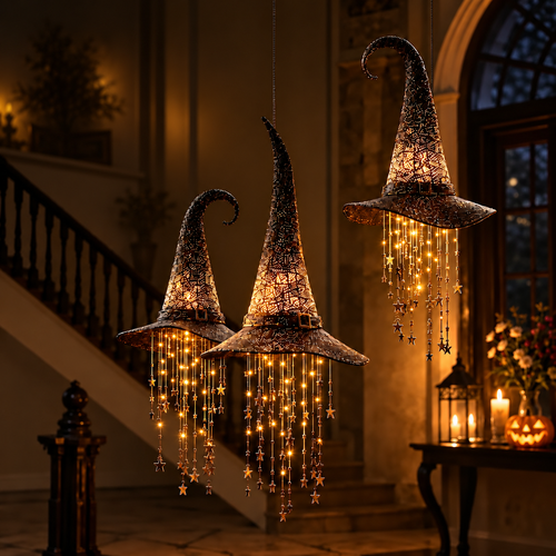 Light-Up Halloween Witch Hat Decoration