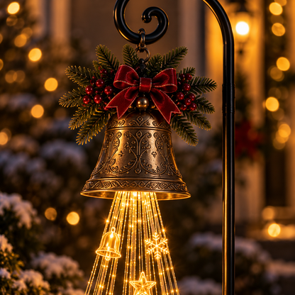 Solar Christmas Bell Garden Light