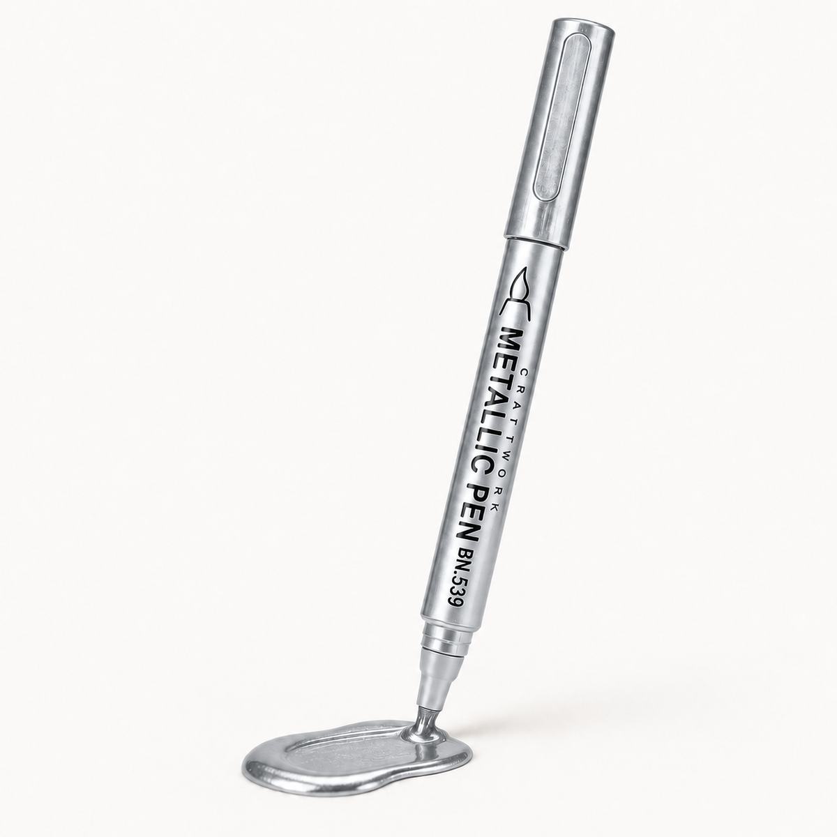 Gold-colored gravestone pen for restoring faded engravings