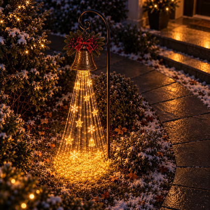 Solar Christmas Bell Garden Light