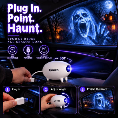 🎃 Halloween Window Projector 👻 16 Spooky Films USB Powered Holiday Decor