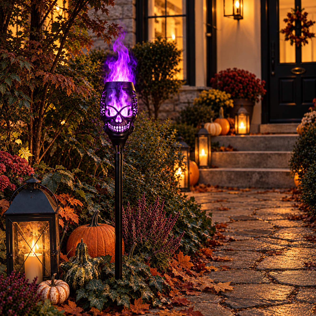 Halloween Solar Skull Light