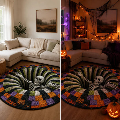 Spooky 3D Skull Accent Rug