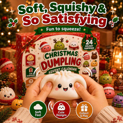 2026 Christmas Advent Calendar, 24 Days Mini Squishy Toys, Kawaii Dumpling Surprise Countdown Design, Christmas Gift for Girls/Boys
