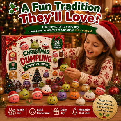 2026 Christmas Advent Calendar, 24 Days Mini Squishy Toys, Kawaii Dumpling Surprise Countdown Design, Christmas Gift for Girls/Boys