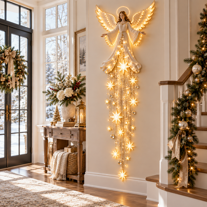 ✨ LAST DAY 49% OFF | Angel Blessing Starfall Christmas Wall Light 😇⭐🎄