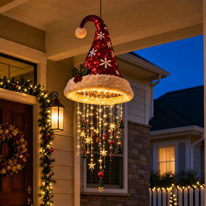 Light-Up Santa Hat Hanging Decoration