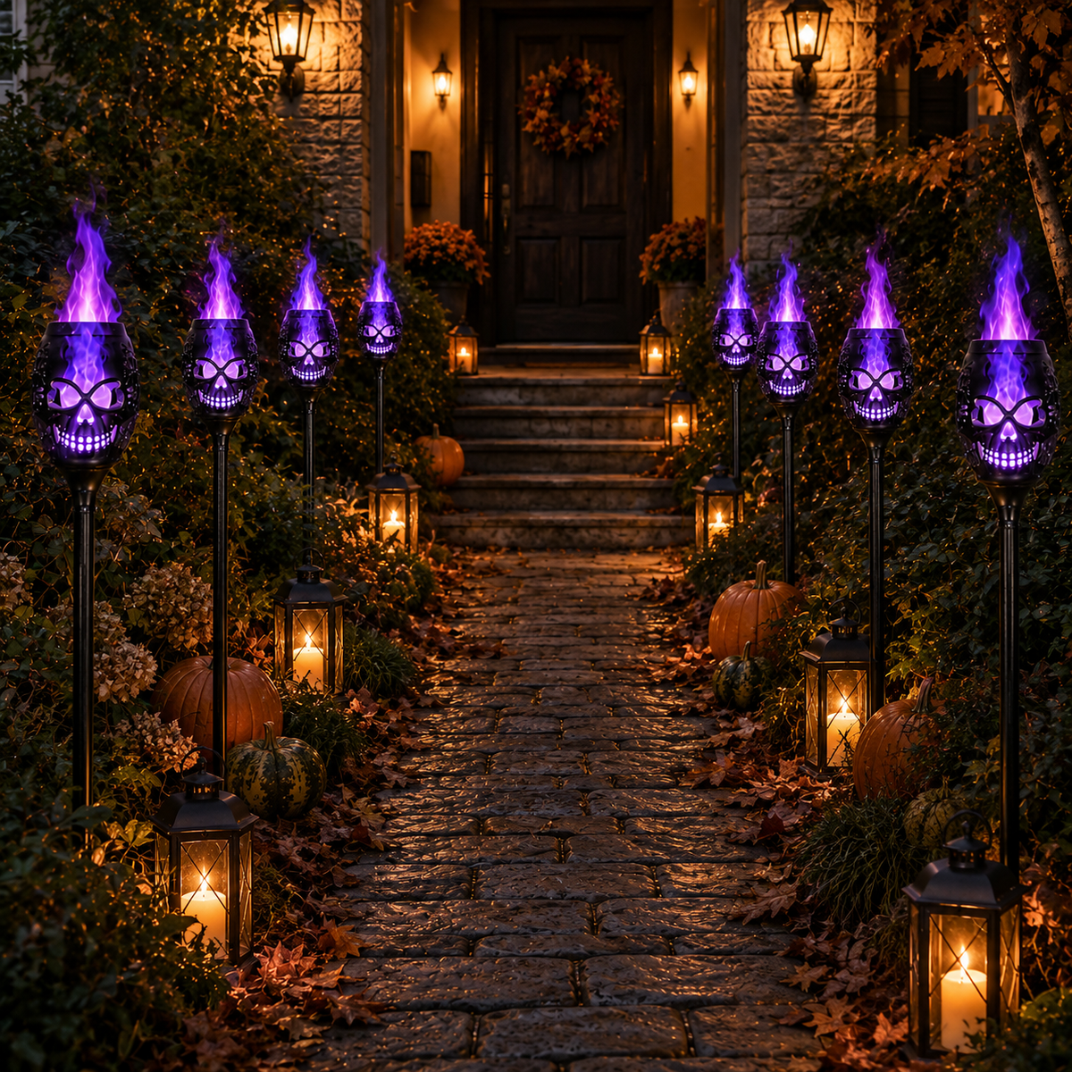 Halloween Solar Skull Light