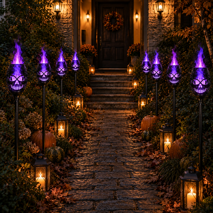 Halloween Solar Skull Light