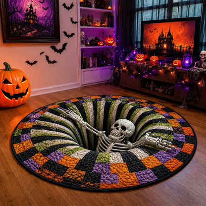Spooky 3D Skull Accent Rug