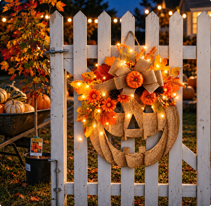 Autumn Pumpkin Door Hanger