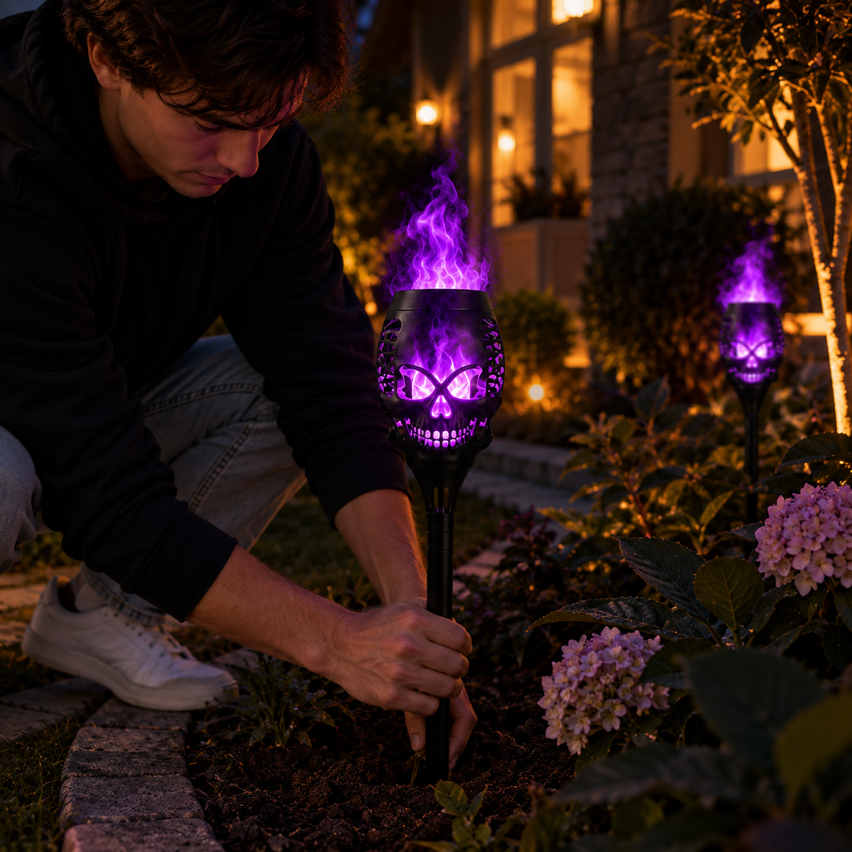 Halloween Solar Skull Light