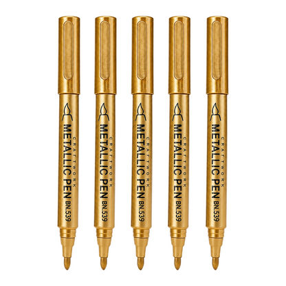 Gold-colored gravestone pen for restoring faded engravings