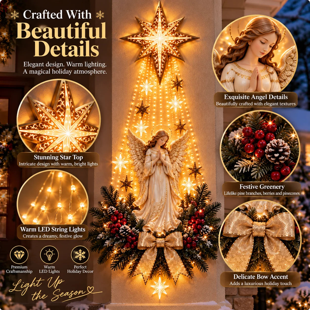 Angel Christmas Wall Ligh